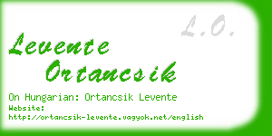 levente ortancsik business card